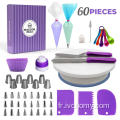 Trousse à outils de décoration de décoration de gâteau avec platine tournante